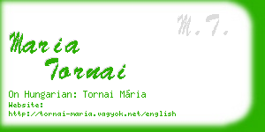 maria tornai business card